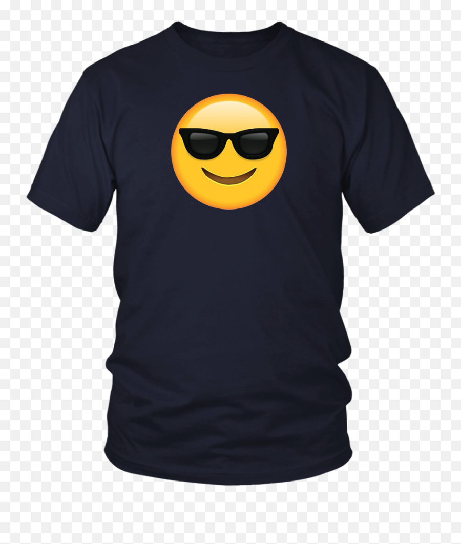 Sunglasses Smile Face Emoji Shirt - Right T Shirt Png,Sunglasses Emoji Png