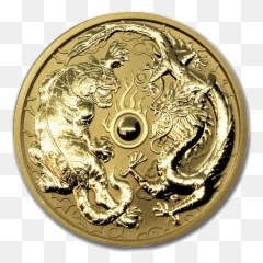 Australian Dragon Tiger 1oz Gold Coin - png