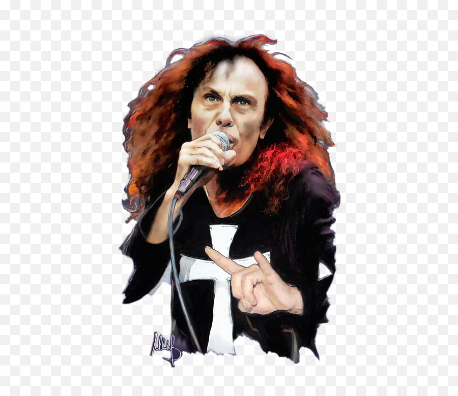Ronnie James Dio Greeting Card - Ronie James Dio Artwork Png,Dio Face Png