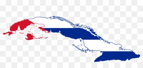 Cuba Flag Map - Transparent Png