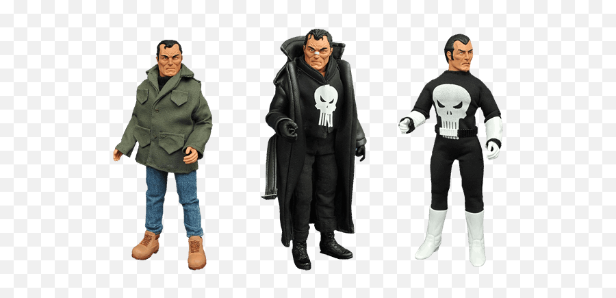 Marvel - The Punisher Classic 7u201d Action Figure 3pack Diamond Select Legendary Marvel Superheroes Set Png,Punisher Png