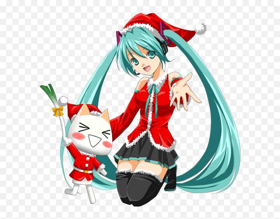 Hatsune Miku Vocaloid Drawn By Sinko Danbooru - Hatsune Miku Christmas Transparent Png,Hatsune Miku Transparent