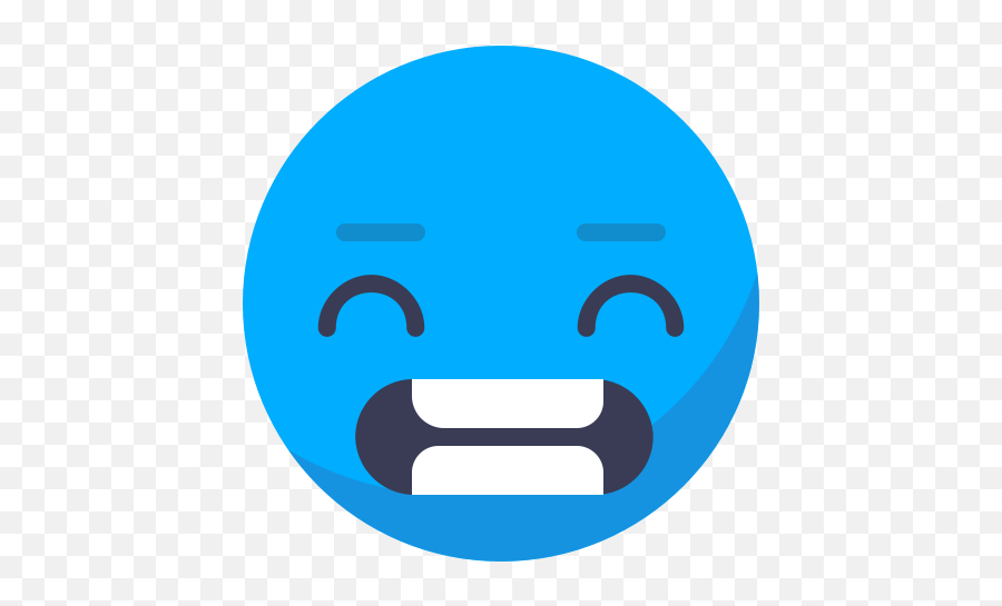 Disappointed Face Irritated Neuter Smile Smiley Teeth Icon - Gambar Emoticon Warna Biru Png,Facial Png