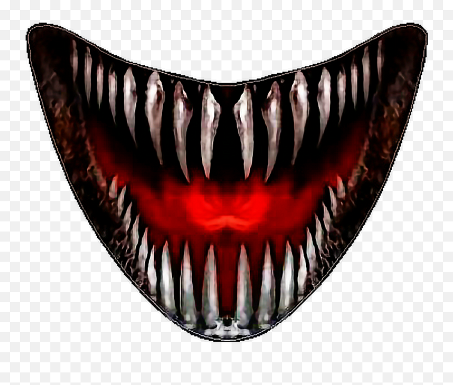 Mouth Lips Scary Monster Halloween - Transparent Background Creepy Mouth Png,Sharp Teeth Png