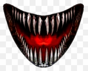 Mouth Lips Scary Monster Halloween - Transparent Background Creepy Mouth Png,Sharp Teeth Png