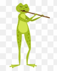 Toad Playing Flute Clipart Free Download Transparent Png - Play Flute Clipart Png