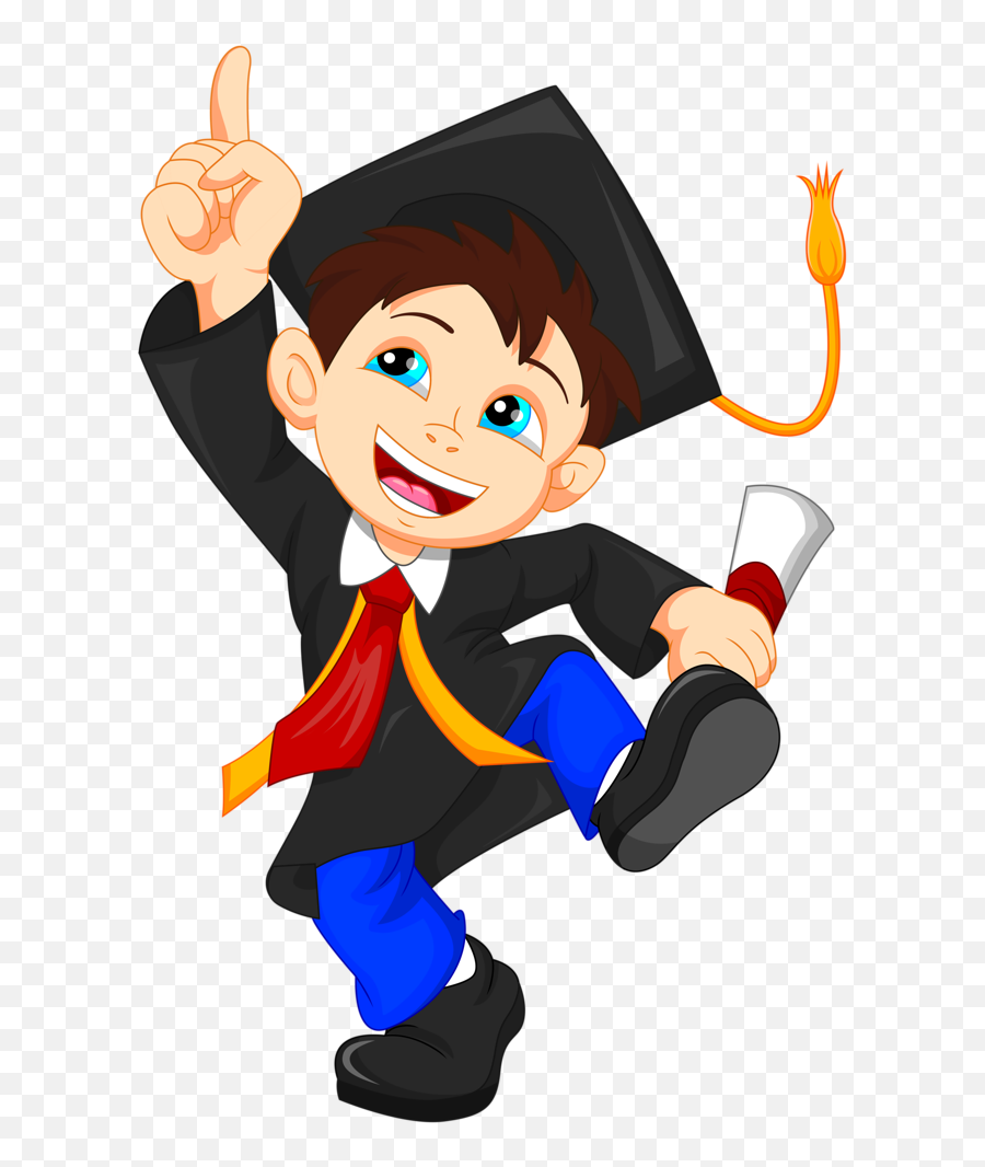 Emoji Clipart Graduation Transparent Free - Kids Graduation Png,Boy Emoji Png