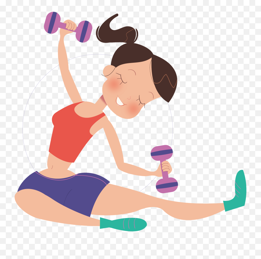 Women Bodybuilder Png Cartoon Clipart - Mujer Ejercicio Png,Bodybuilder Png