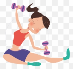 Women Bodybuilder Png Cartoon Clipart - Mujer Ejercicio