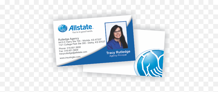 American Family Farmers Allstate Insurance Business Cards - Insurance Agent Business Card Png,Allstate Logo Png