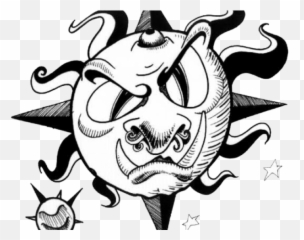 Nautical Star Tattoos Clipart Black And White - Png Download