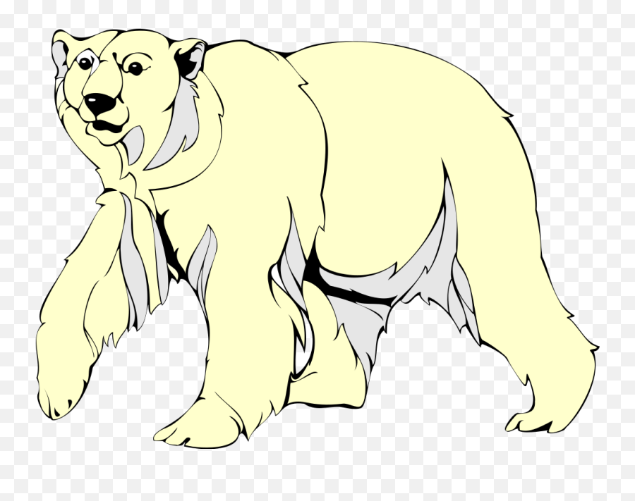 Furry Walking Polar Bear Png Svg Clip Art For Web - Polar Bear Clip Art,Furry Png