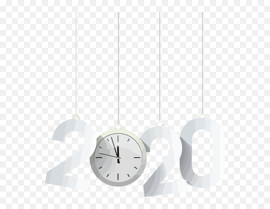 2020 Clock Wall Pendulum For Happy Year - 2020 Happy New Year Clock Png,Pendulum Png