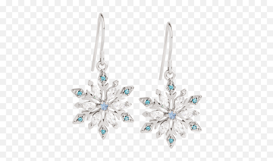 Silver Cz Snowflake Drop Earrings Origami Owl Custom Jewelry - Solid Png,Silver Snowflake Png