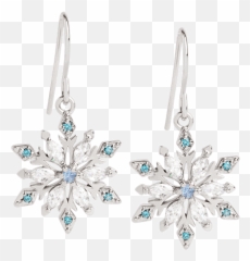 Silver Cz Snowflake Drop Earrings Origami Owl Custom Jewelry - Solid Png,Silver Snowflake Png