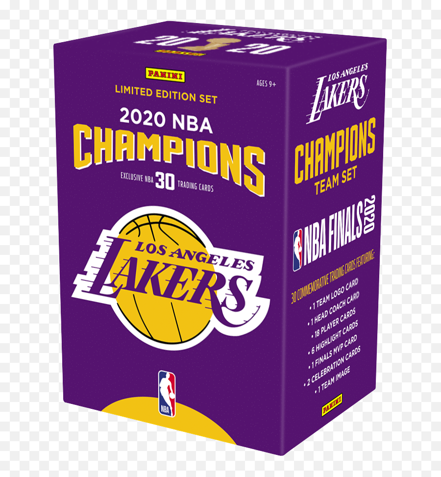 30 - Card Los Angeles Lakers 2020 Nba Championship Box Set Los Angeles Lakers 2020 Nba Finals Champions Panini 30 Card Team Set Png,Nba Finals Trophy Png