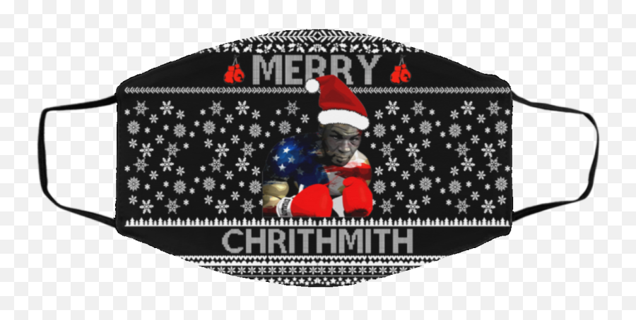 Free Shipping - Mike Tyson Merry Chrithmith Ugly Christmas Want A Hippopotamus For Christmas Face Mask Png,Mike Tyson Png