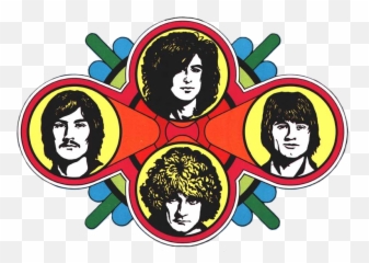 The Led Zeppelin Rock Group Clipart Png Download - Label