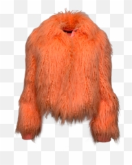 Rent Sies Marjan Neon Orange Faux Fur - Hide Png,Eileen Fisher Icon Coat