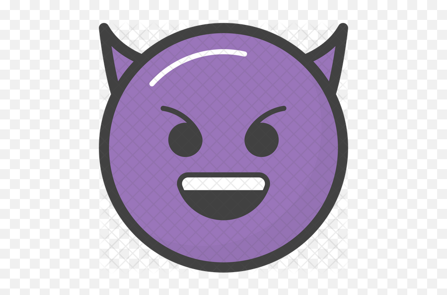 Devil Face Emoji Icon - Cartoon Png,Devil Emoji Png