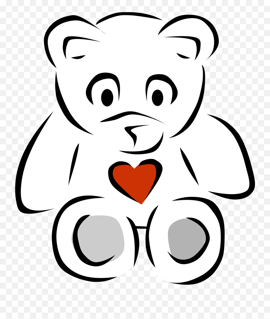 Png Teddy Bear Black And White - Teddy Bear Clip Art,Teddy Bear Clipart Png