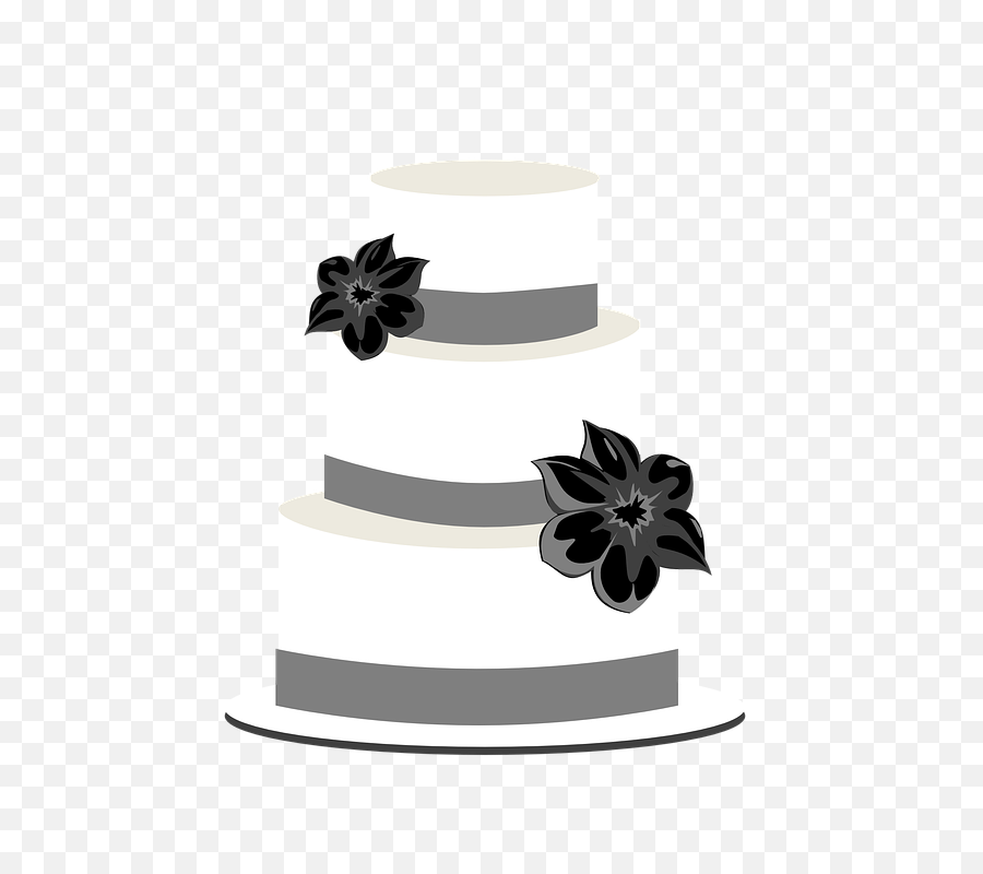 Download Wedding Cake Greyscale Clip Art - Wedding Cake Wedding Cake Clip Art Png,Cake Clipart Png