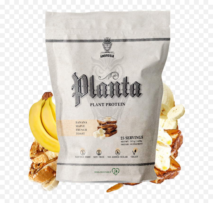 Ambrosia Planta Premium Vegan Protein - Banana Maple French Toast Planta Protein France Png,French Toast Png