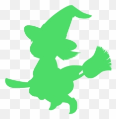 Cartoon Witch Broom Silhouette - Free Vector Silhouettes Of Flying Witch png