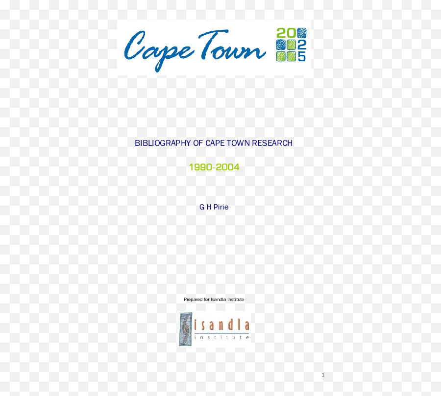 Pdf Bibliography Of Cape Town Research Gift Walaza Png Vlakte Icon Pack