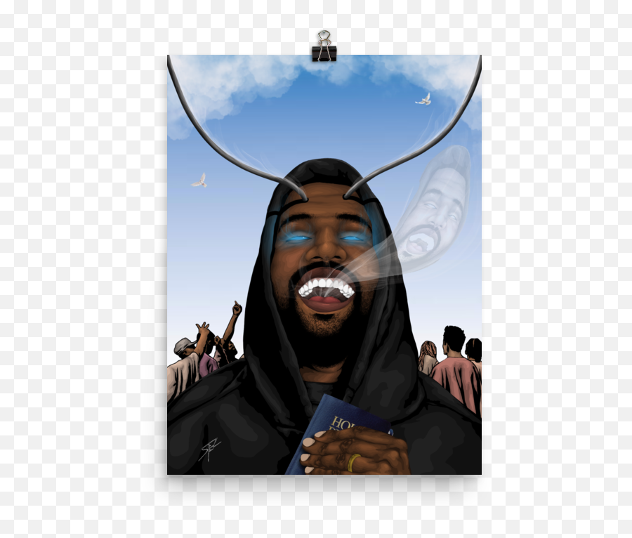 Kanye West Premium Luster - Poster Png,Kanye Png