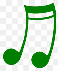 Green Music Notes Clipart - Png
