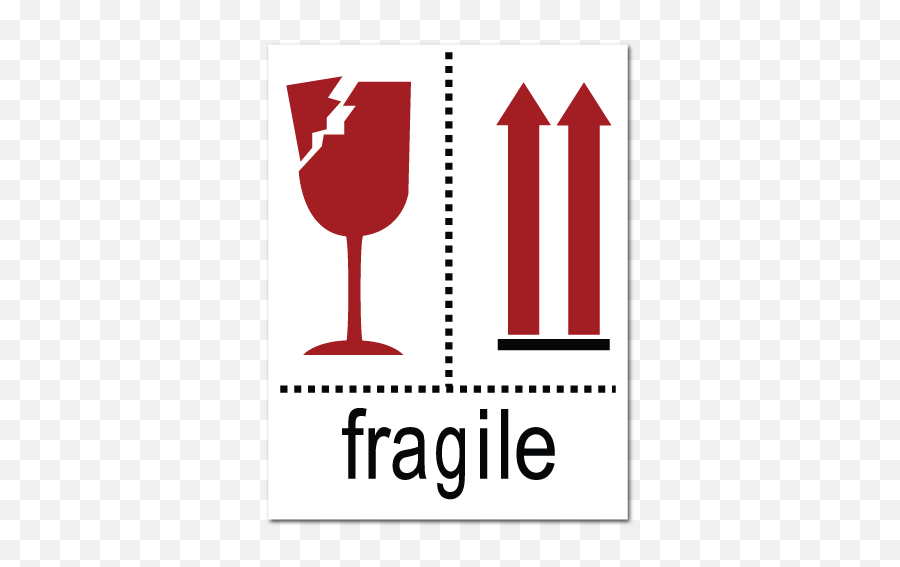 Fragile Broken Glass And Arrow Stickers Png Transparent