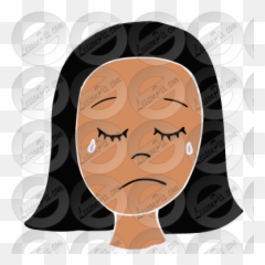 Cry Stencil For Classroom Therapy Use - Great Cry Clipart Illustration Png,Cry Png