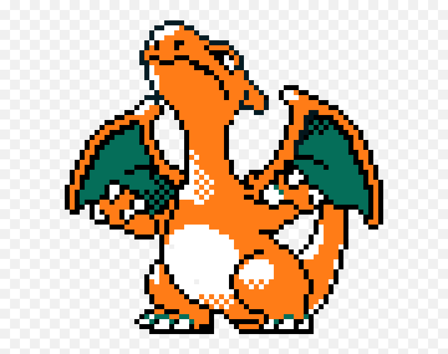 Charizard Pokemon Gold Clipart - Transparent 8 Bit Charizard Png,Charizard Png