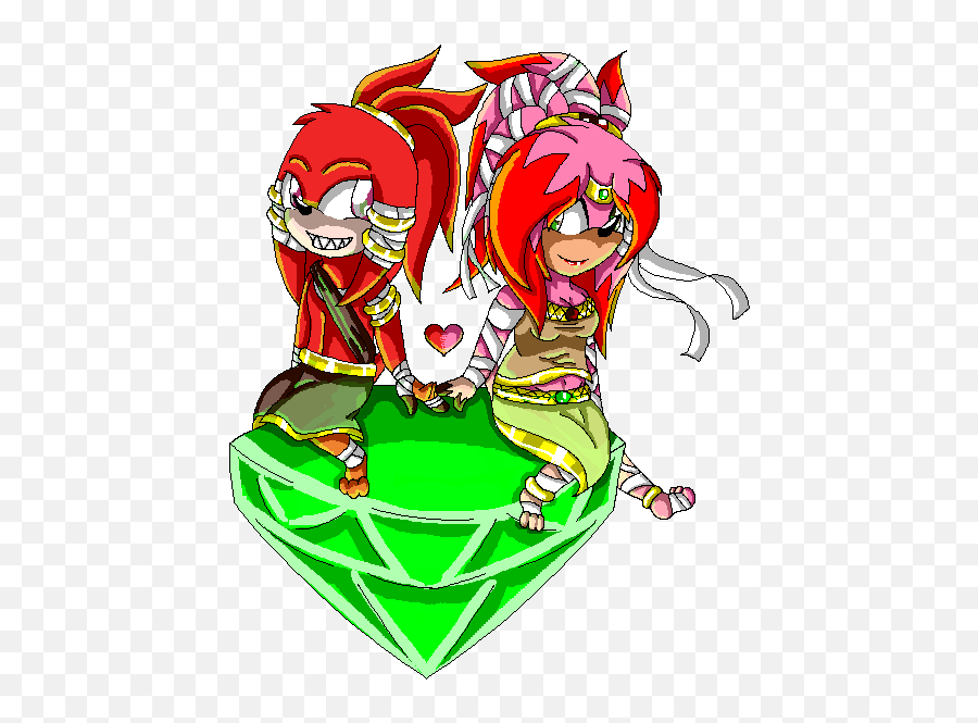 Kathy And Knuckles - Illustration Png,And Knuckles Transparent