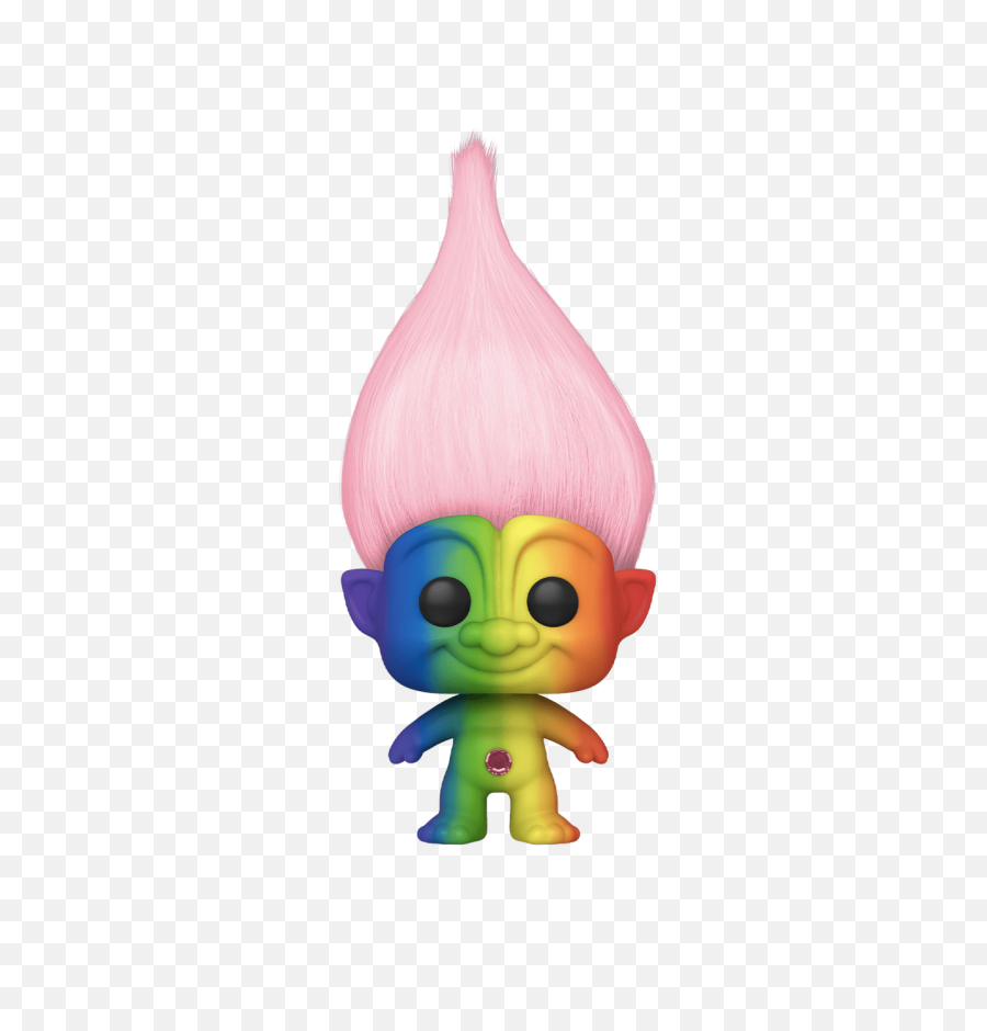 Trolls - Pink Hair Rainbow Troll Wondercon 2020 Limited Edition Rs Rainbow Troll Funko Pop Png,Trolls Logo Png