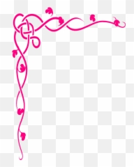 Fancy Wedding Border Png Transparent - Pink Clipart