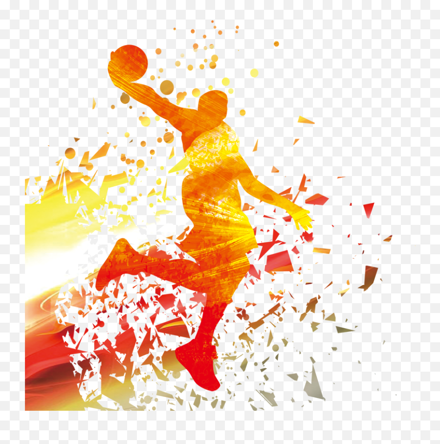 Nba Basketball Silhouette Download Hq - Silhouette Basketball Player Png,Basketball Clipart Png