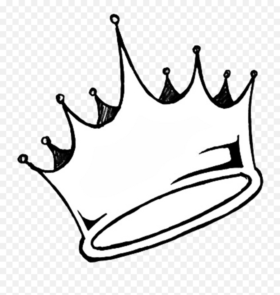Transparent Crown Tumblr Sticker - Drawn Crown Transparent Png,White Crown Png
