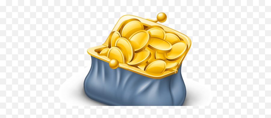 Cropped - Gold Coin Bag Png,Gold Coins Png