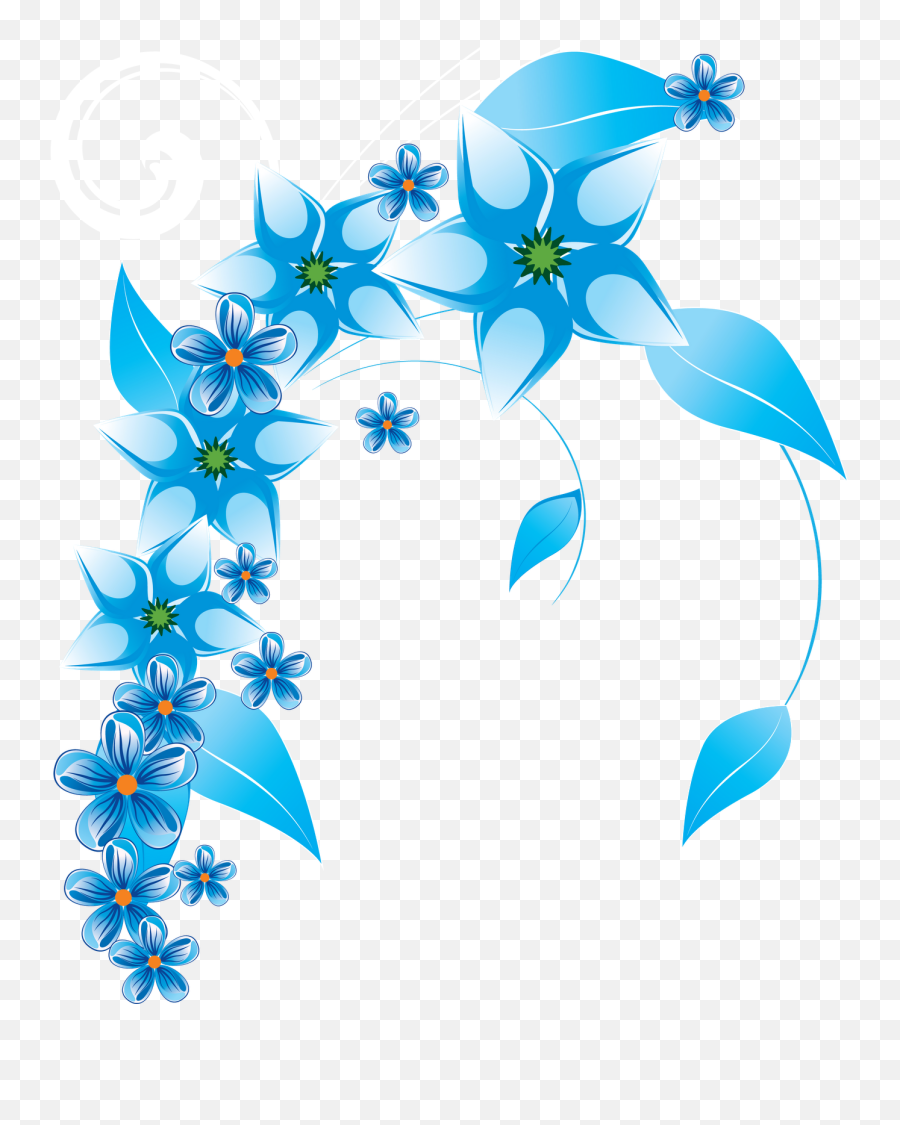 Clip Art - Blue Flower Vectors Png,Blue Flower Png