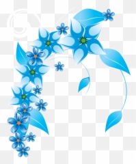 Clip Art - Blue Flower Vectors Png,Blue Flower Png
