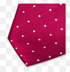 Fuchsia Tie With White Dots - Polka Full Size PNG