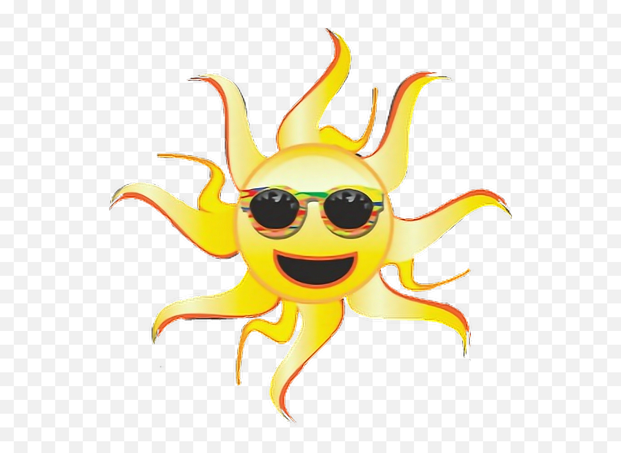 Emoji Summer Sun Fun Sunshine Sticker - Portable Clip Art Png,Summer Sun Png