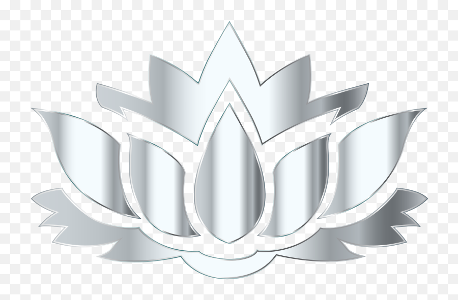 Png Silver Lotus Flower Silhouette - Lotus Flower Silhouette,Lotus Flower Transparent Background