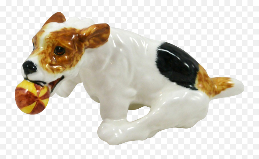 Royal Doulton Jack Russell Terrier Dog Running With Ball - Dog Toy Png,Dog Running Png