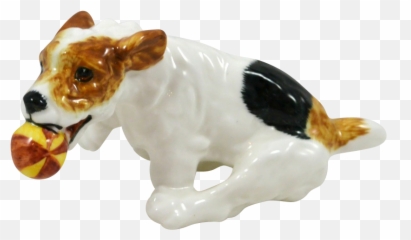 Royal Doulton Jack Russell Terrier Dog Running With Ball - Dog Toy Png,Dog Running Png