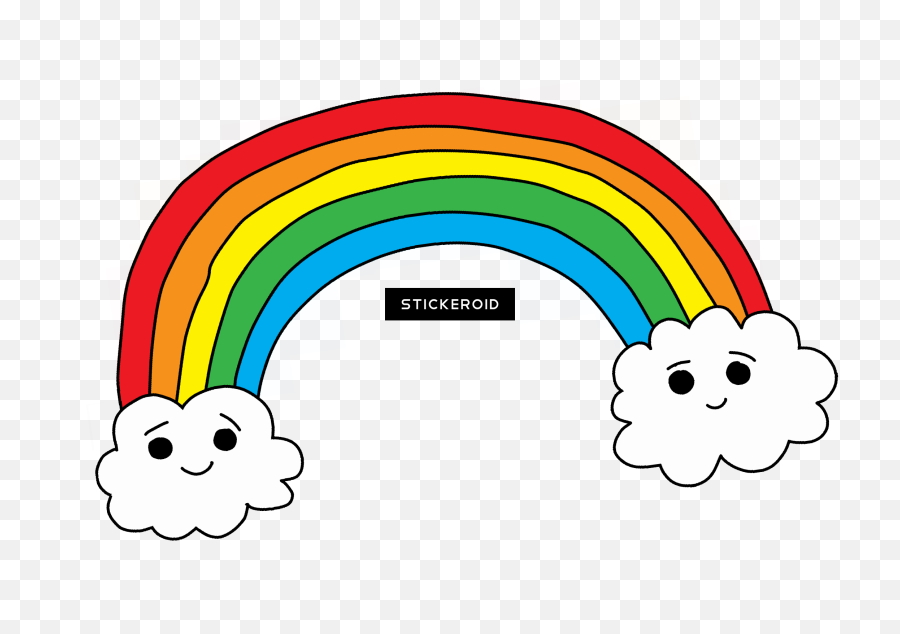 Download Rainbow - Rainbow Cartoon Png Transparent,Cartoon Rainbow Png