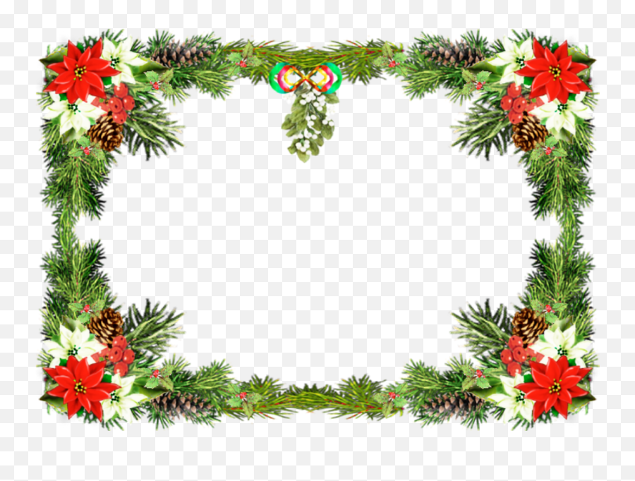 Green Christmas Border Png - Christmas Card Background Png,Natal Png