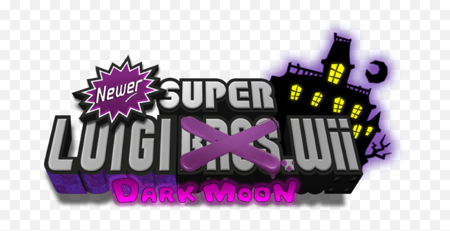 The Nsmb Hacking Domain Newer Super Luigi Wii Dark Moon - Newer Super Luigi Wii Dark Moon Png,Super Mario Bros 3 Logo
